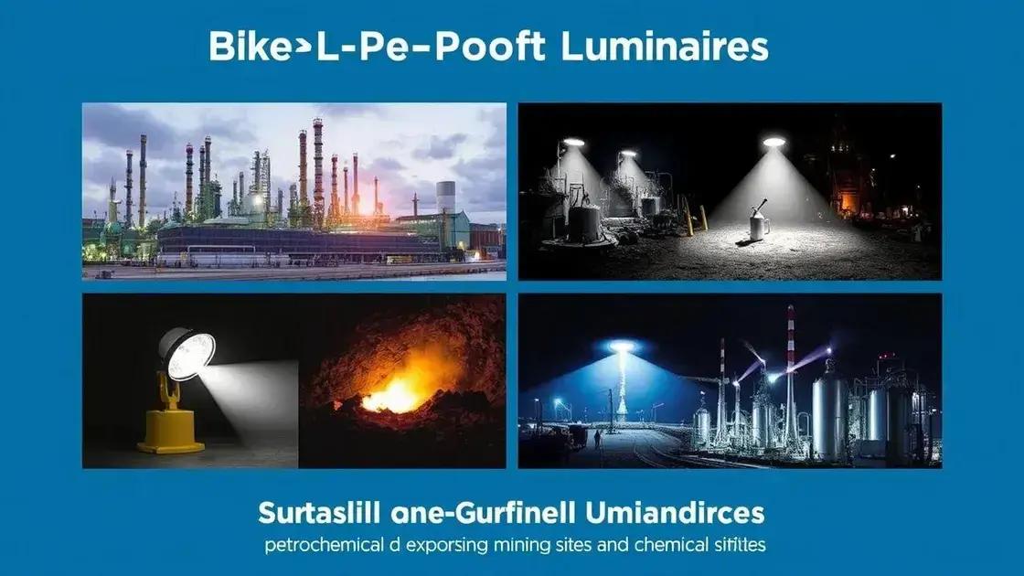 Aplicações práticas de luminárias à prova de explosão